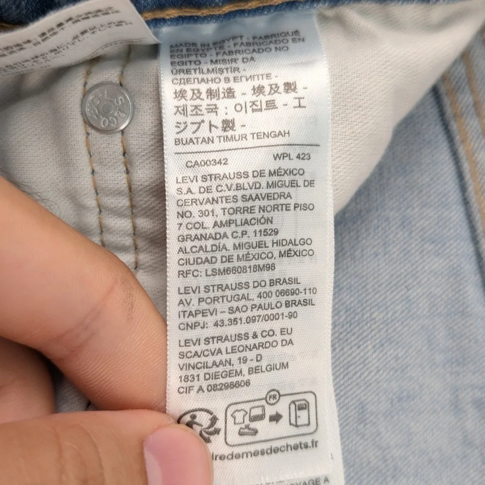 Levi's 559 Jeans Mens 36x34 Light Blue Relaxed Straight Denim Dadcore Americana